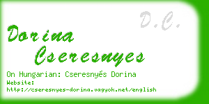 dorina cseresnyes business card